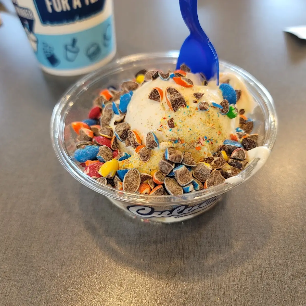 Vanilla Ice Cream with M&M's