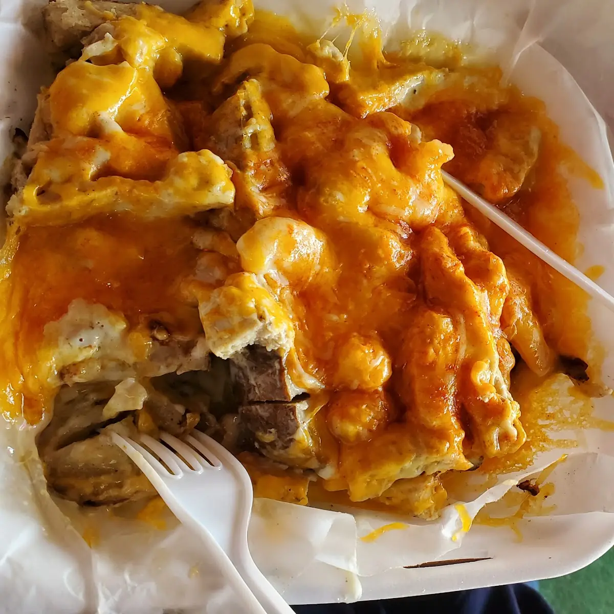 Chicken and Shrimp Alfredo Baked Potato