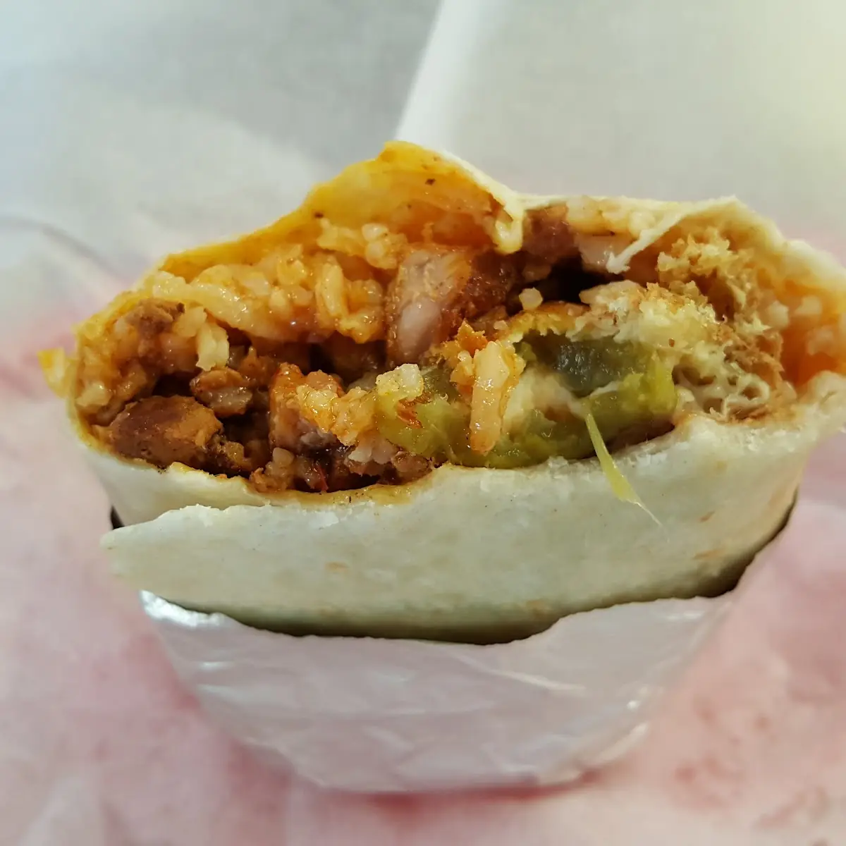 Chile Relleno Burrito with Al Pastor