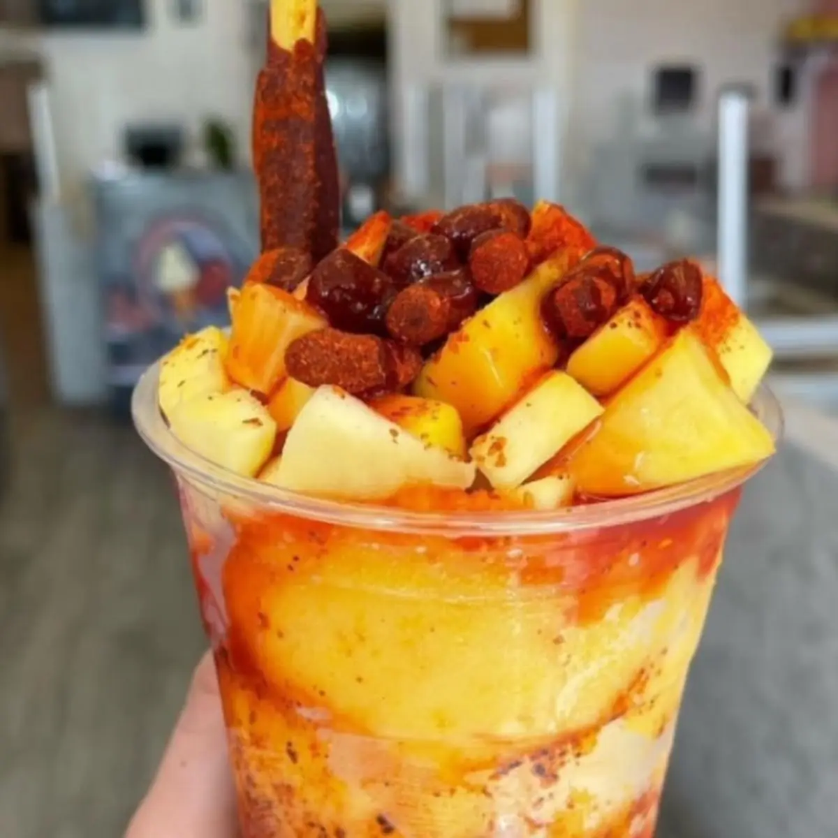 Mexican Fruit Cup with Chamoy and Tajin