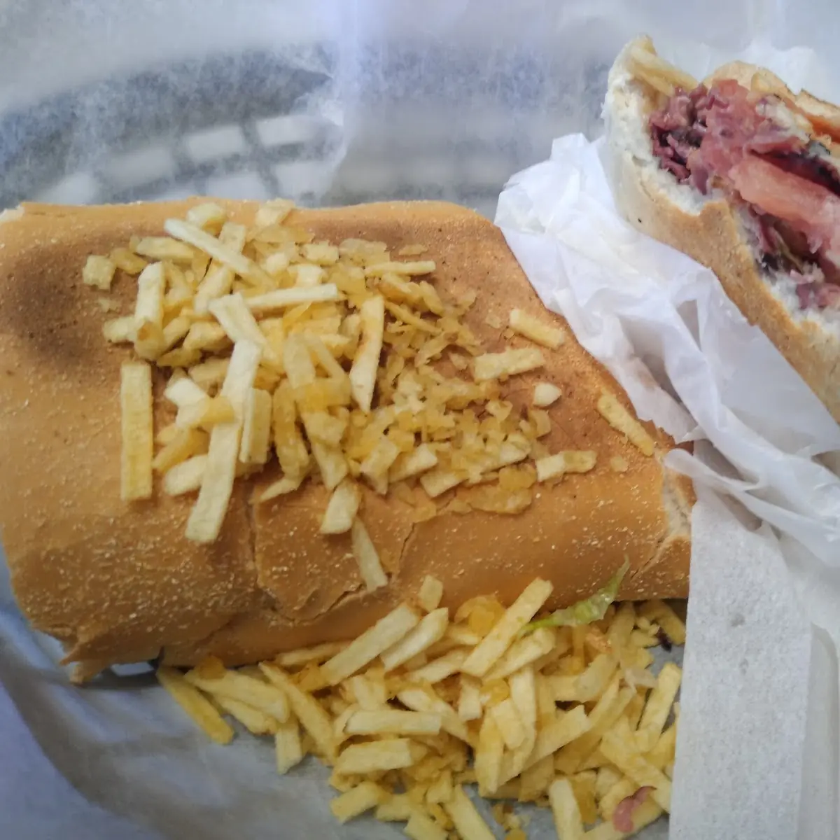 Pastrami Sandwich and Salad