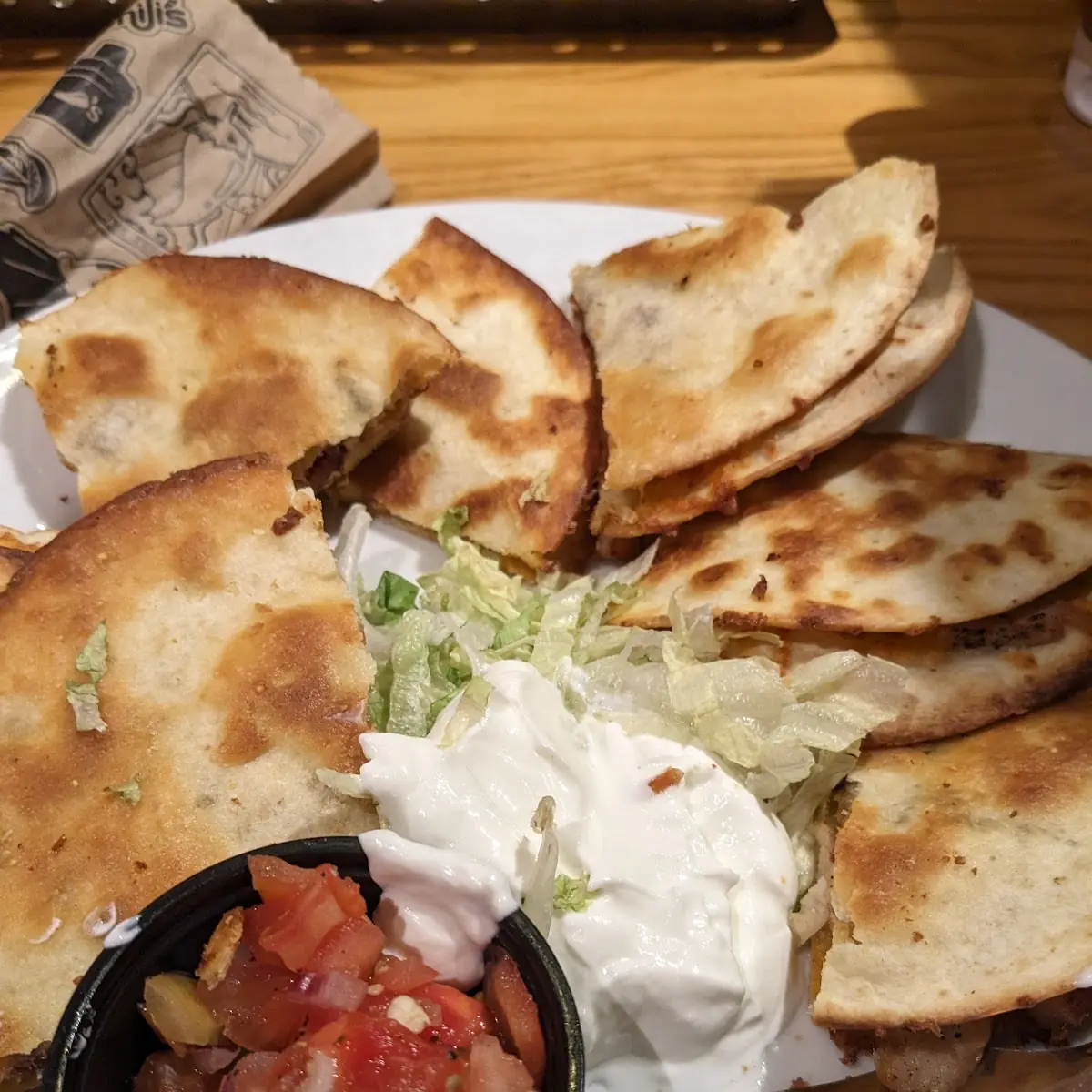 Bacon Ranch Chicken Quesadilla