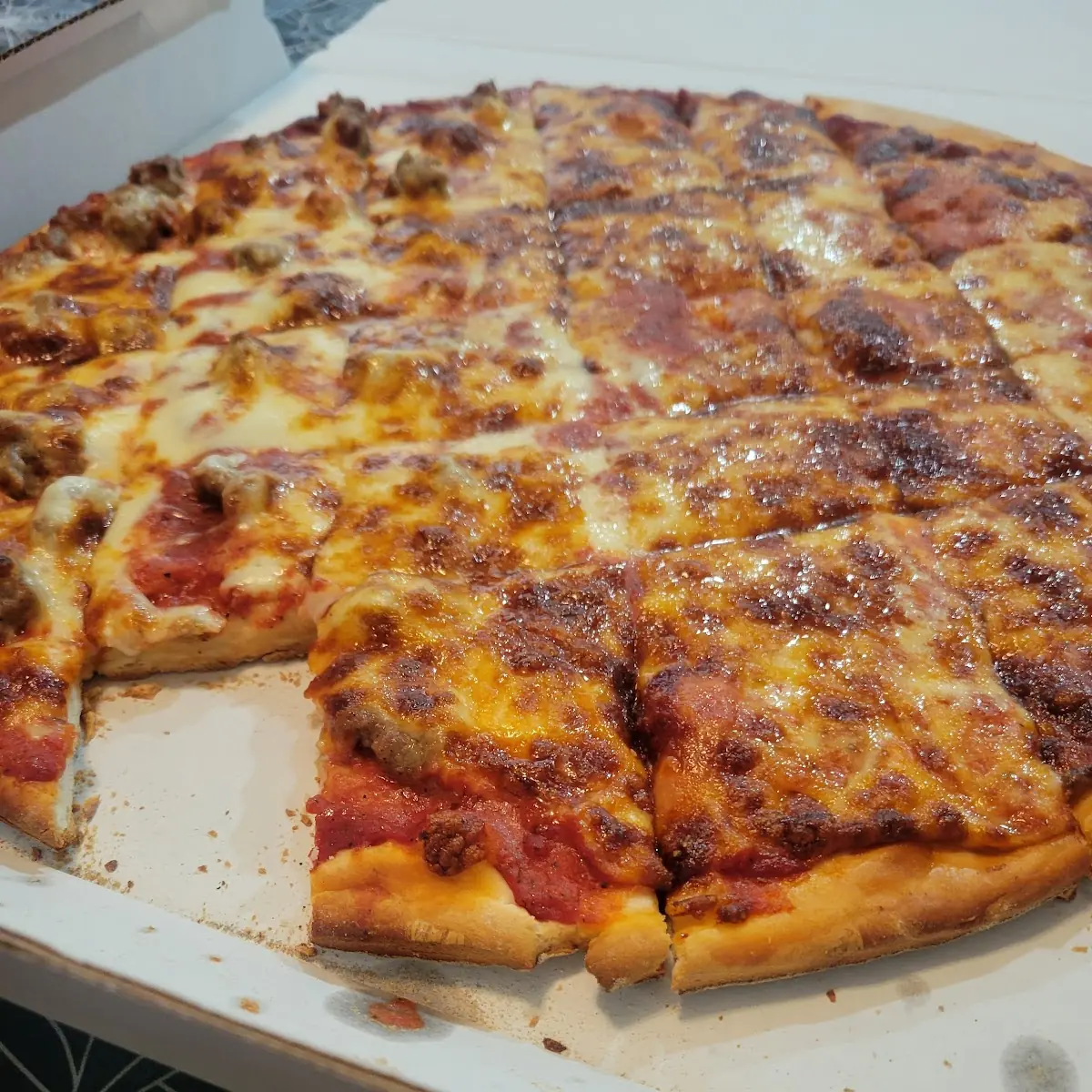 Half Sausage Pizza Thin Crust