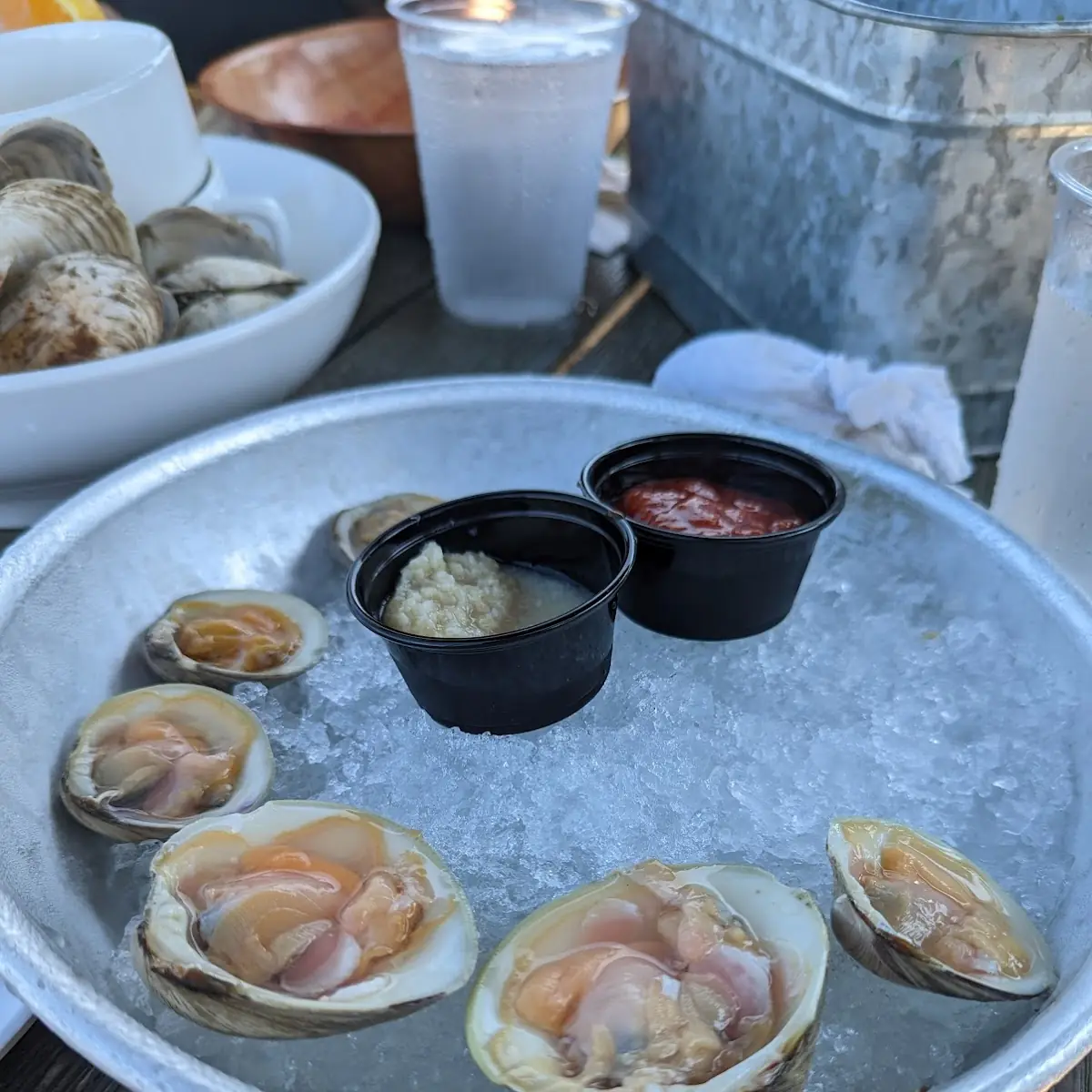 Oysters Clams on the Half Shell