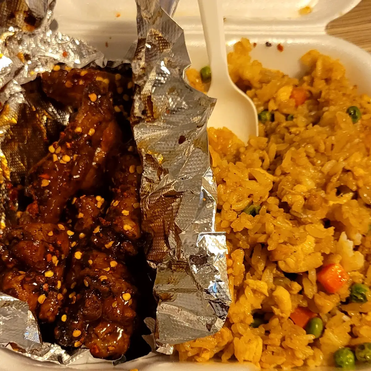 Braised Wings with Chicken Fried Rice