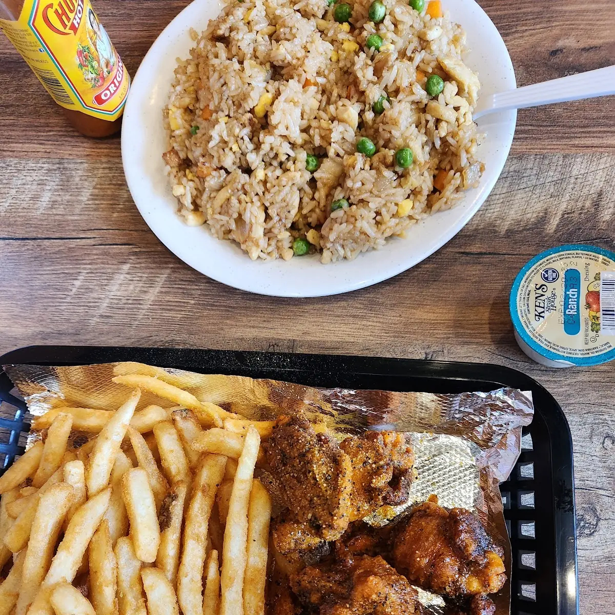 Wings & Shrimp Fried Rice