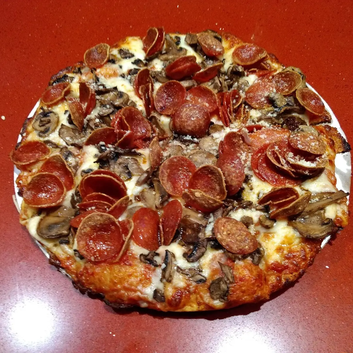 Pepperoni and Mushroom Pizza