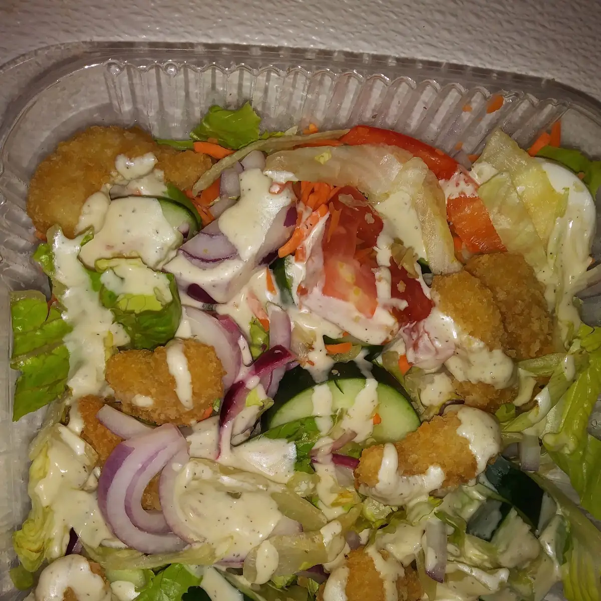 Fried Shrimp Salad