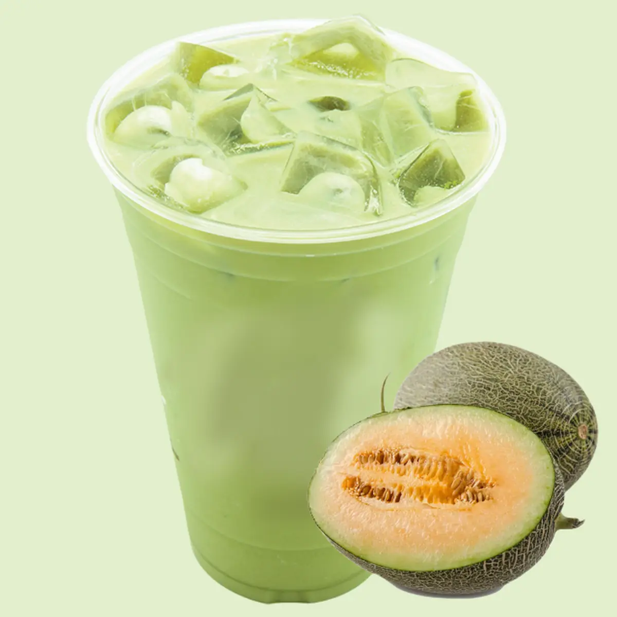 Honeydew Bubble Milk Tea 16 Oz
