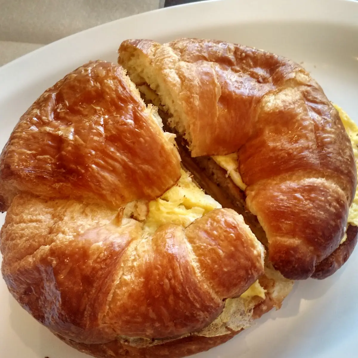 Sausage Egg and Cheese on Croissant