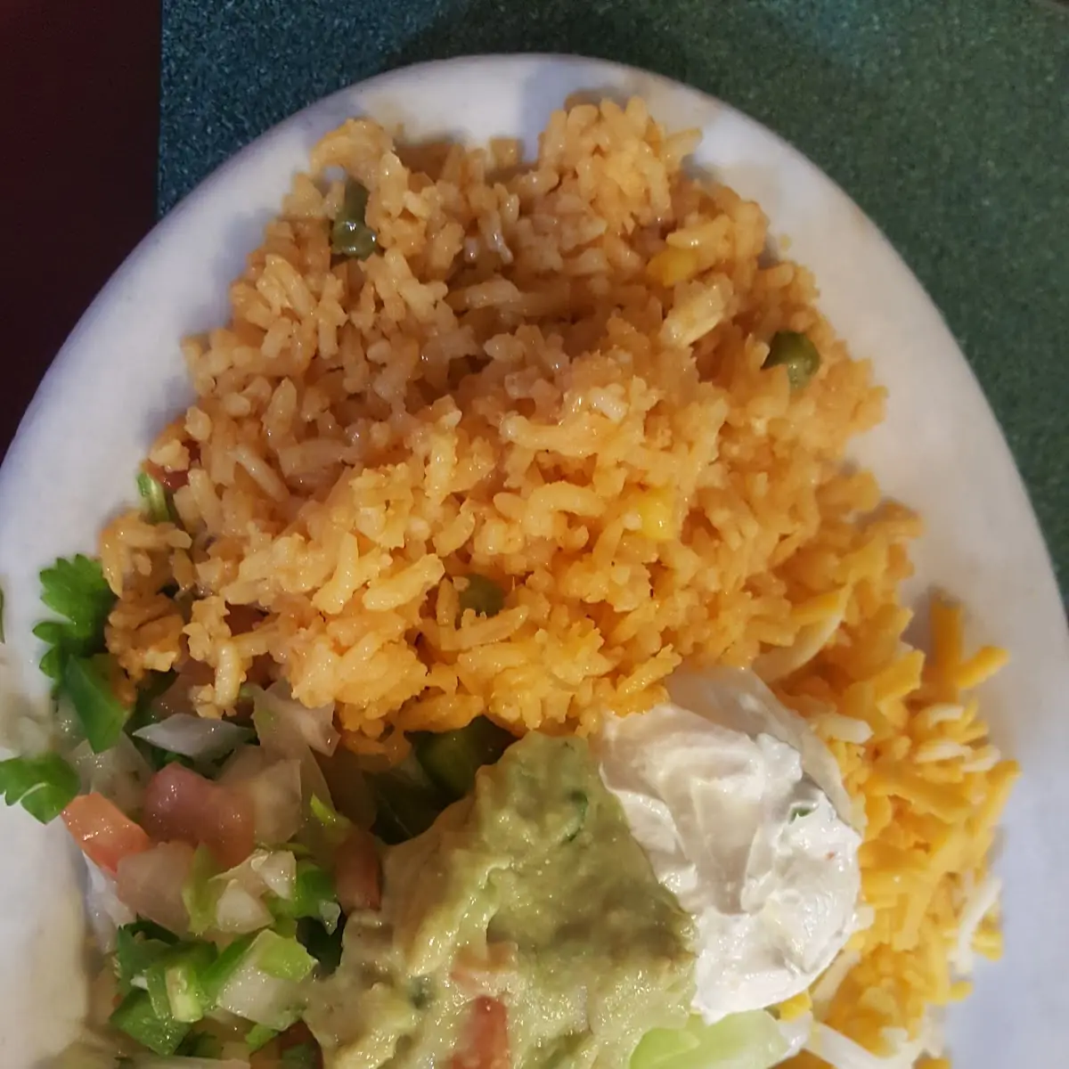 Green Chicken Enchiladas with Rice and Beans