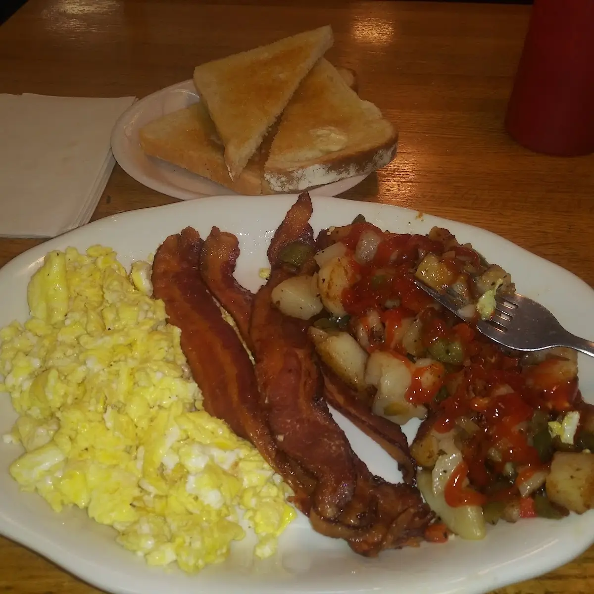 Eggs Home Fries Toast