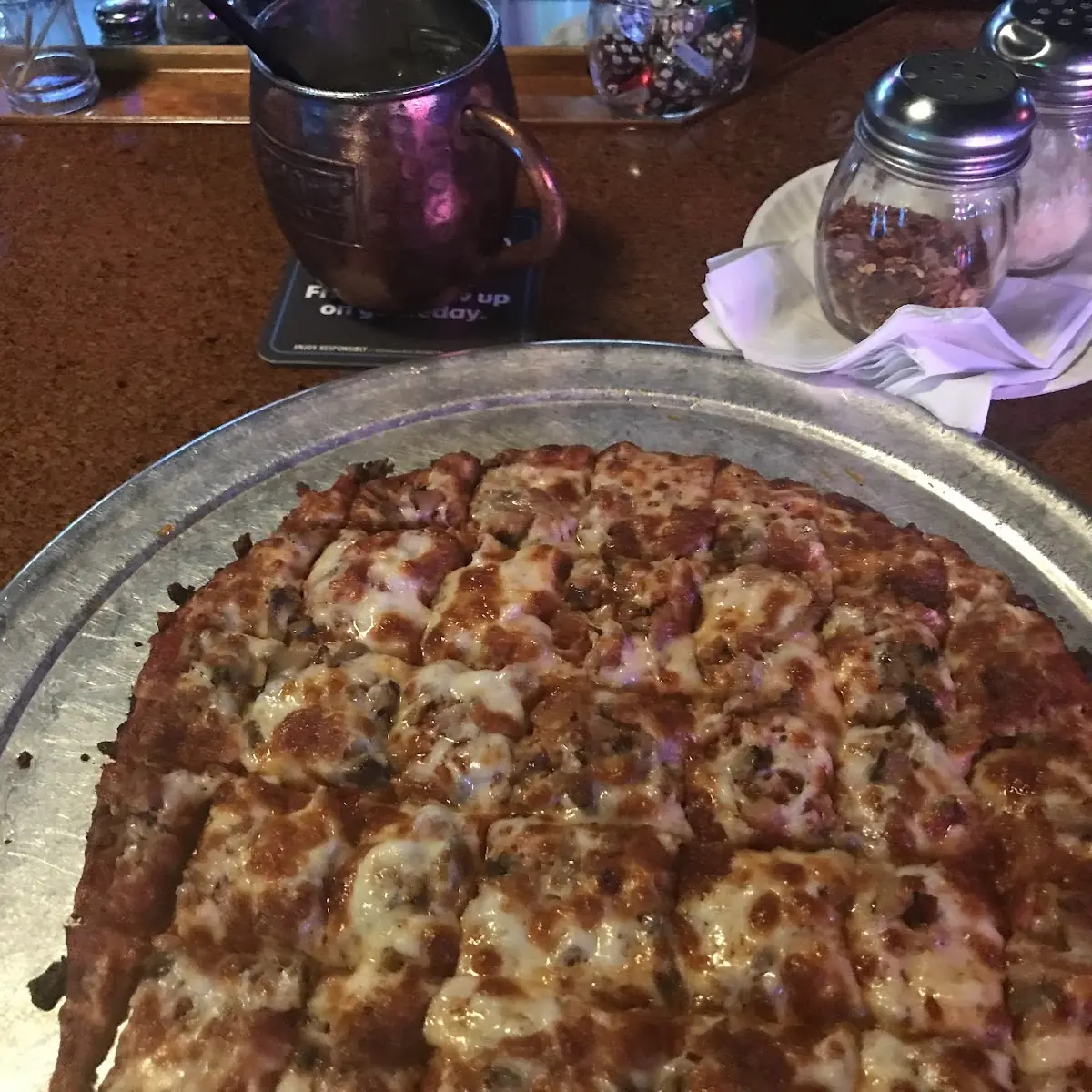 Bacon Sausage Mushroom Pizza