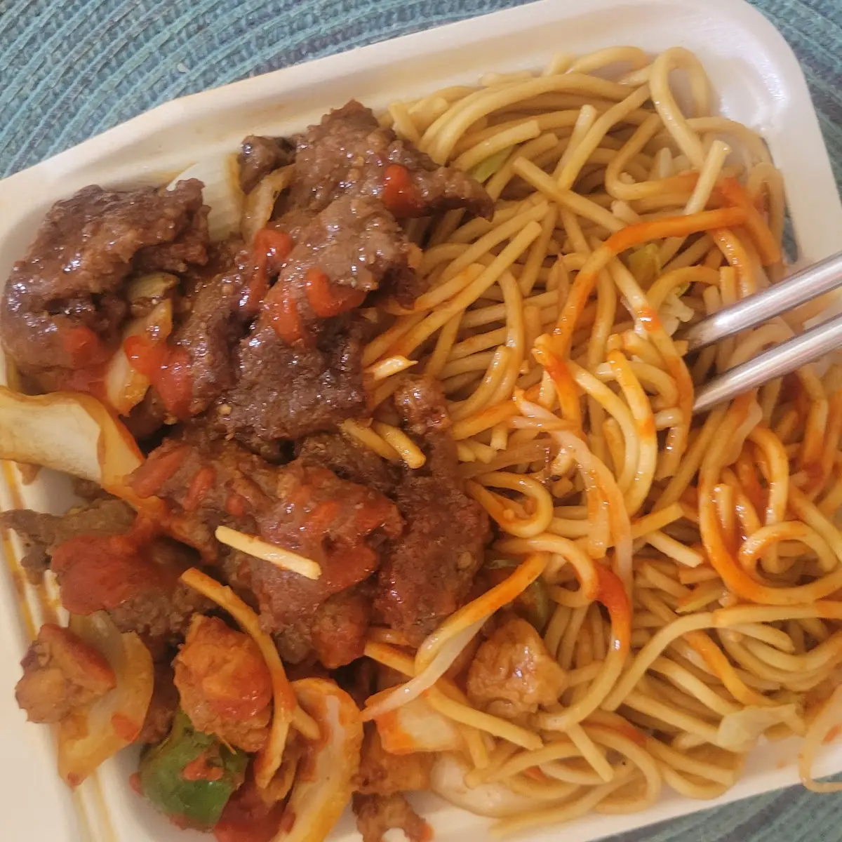 Black Pepper Beef and Chow Mein