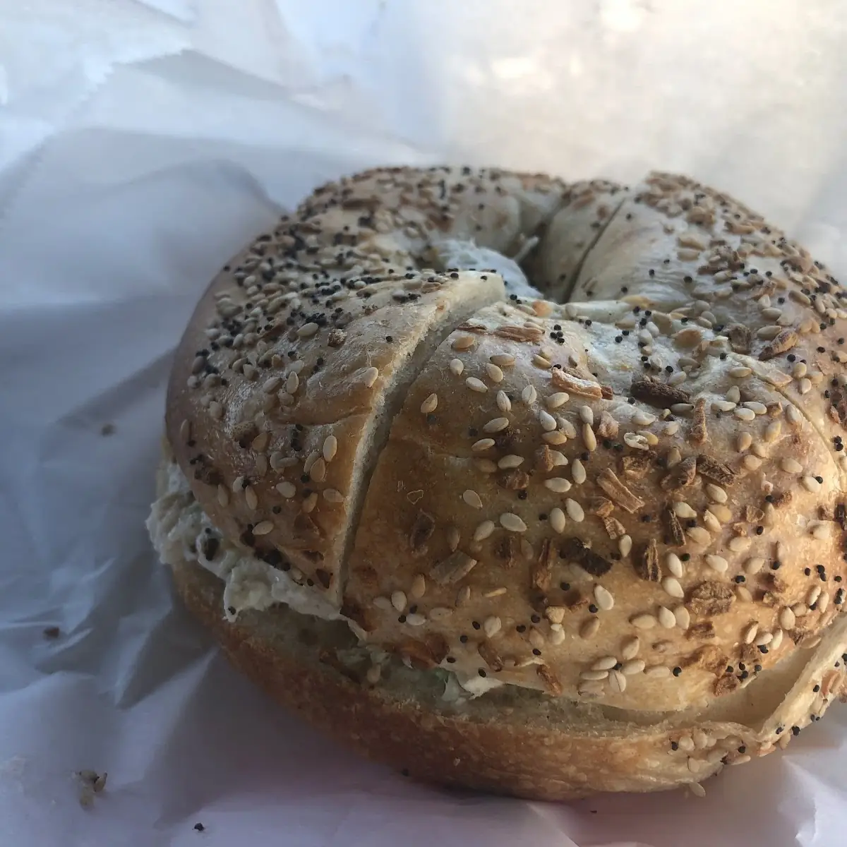 Everything Bagel with Chicken Salad