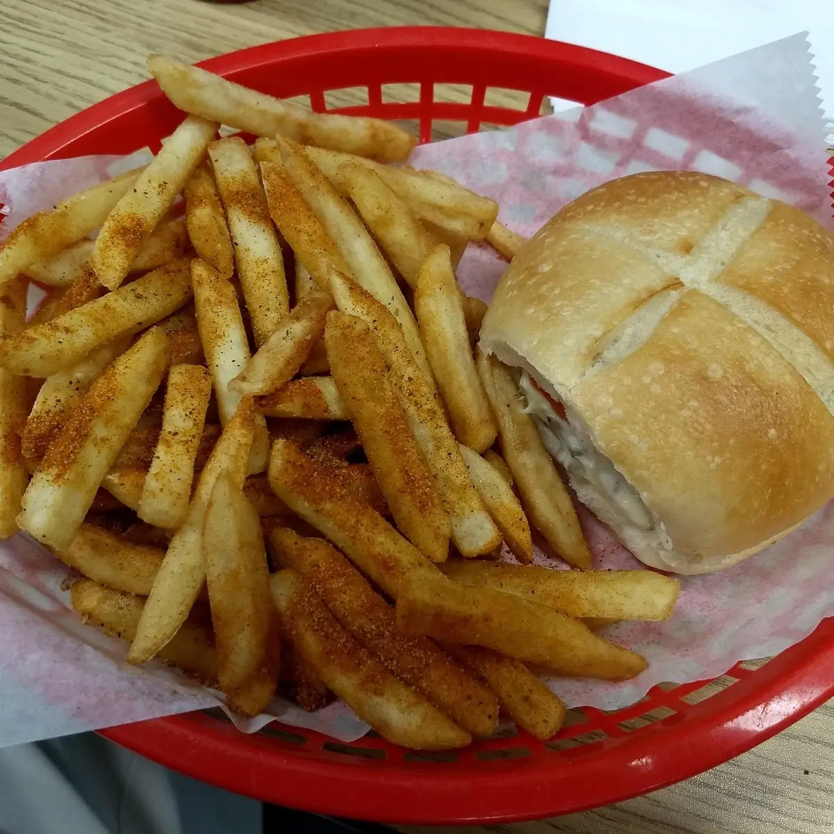 The Cheeseburger Special with Old Bay Fries