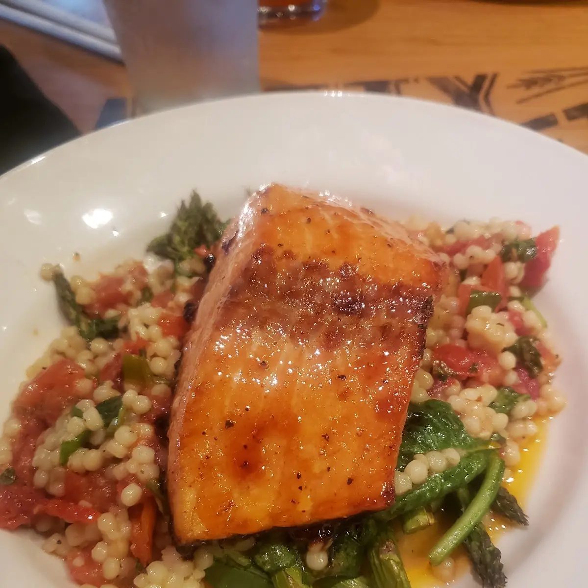 Enlightened Cherry Chipotle Glazed Salmon