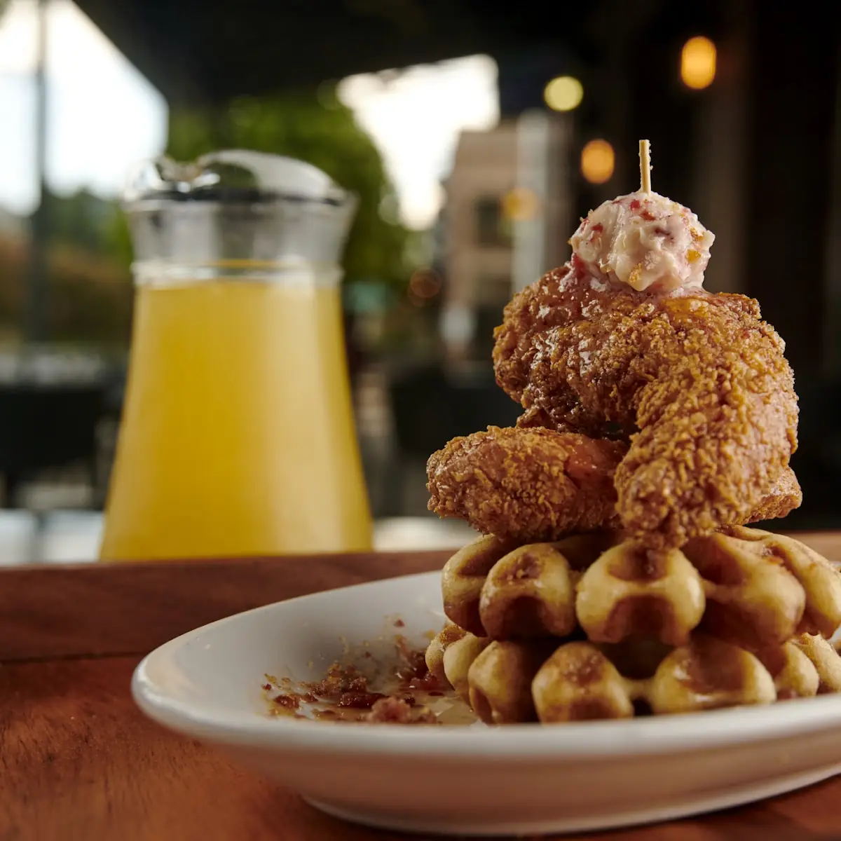 Bourbon Maple Chix & Waffles