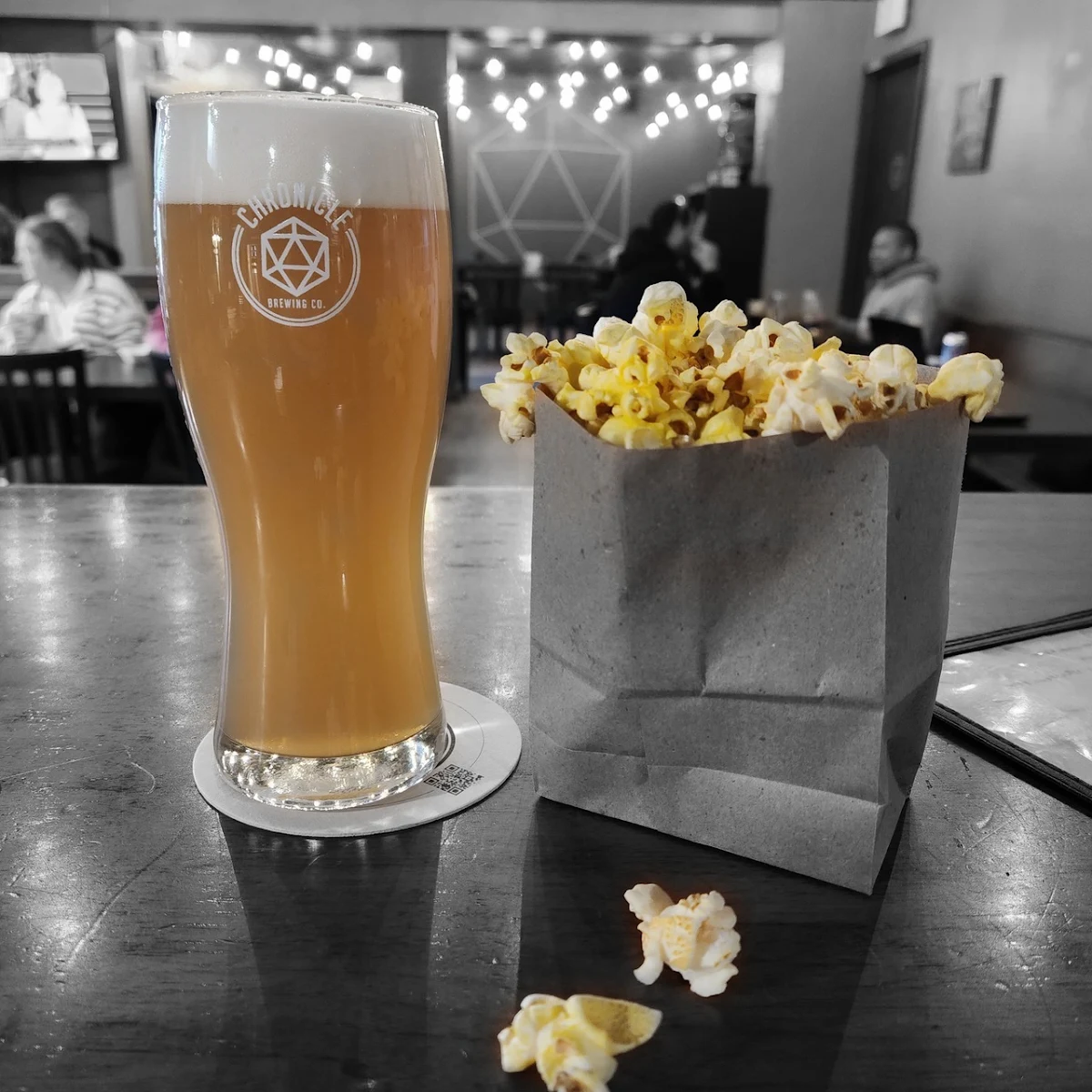 Free Popcorn with Beer Purchase, Chronicle Brewing Company