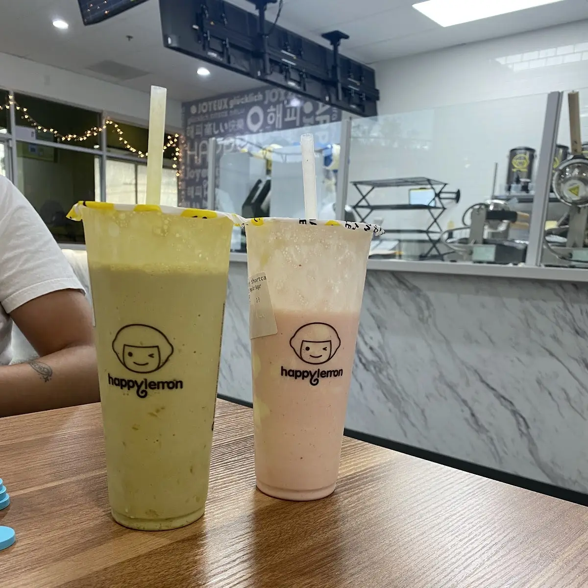 Matcha Mango Smoothie and Strawberry Shortcake