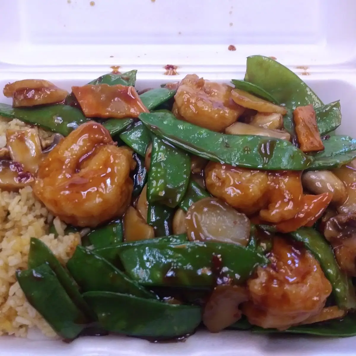 Lunch Shrimp and Snow Peas