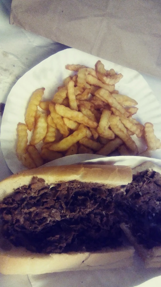 Cheese Steak and Fries