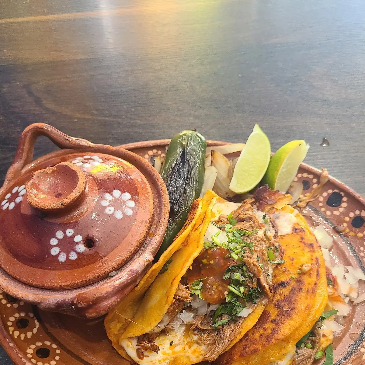 Birria Taco and Soup