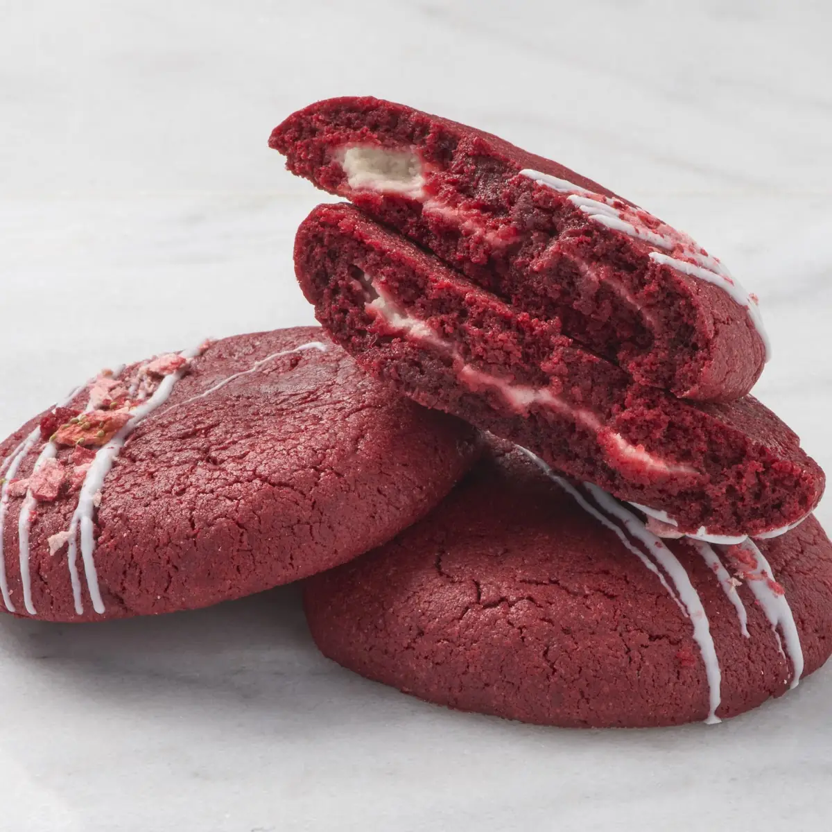 Stuffed Red Velvet Cookie