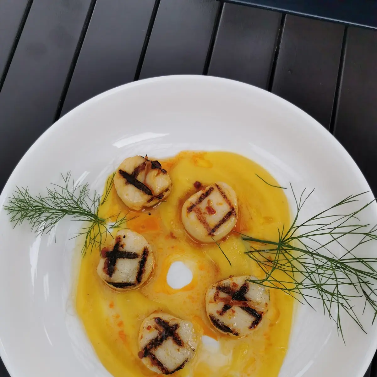 Seared Scallops, Char And Chowder