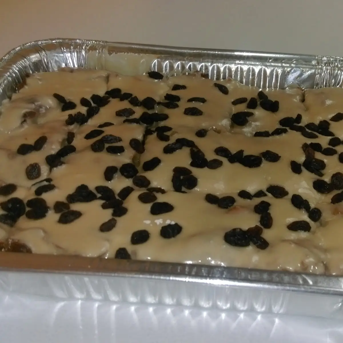 Apple and Walnut Bread Pudding with Rum Raisin
