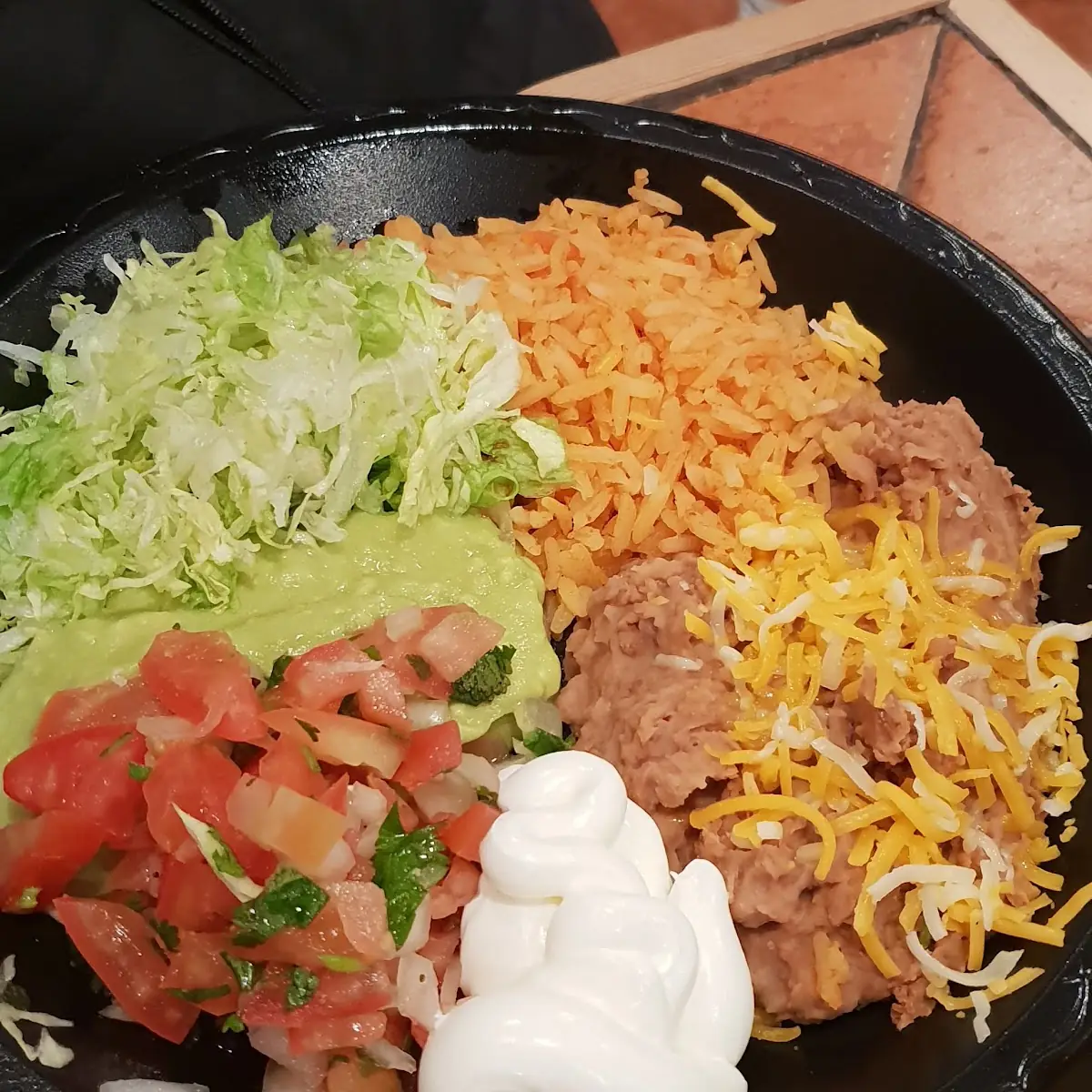 Enchilada Plate with Rice Beans
