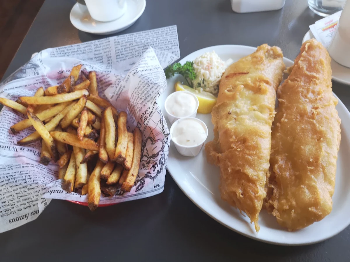 Two Piece Cod Fish and Chips, Duffy's Famous Fish & Chips Restaurant