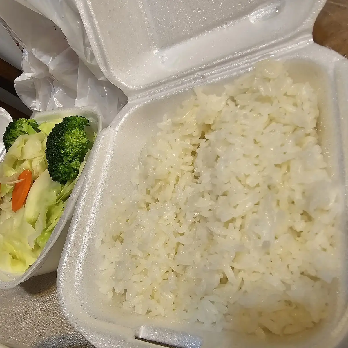 Rice and Steamed Vegetables