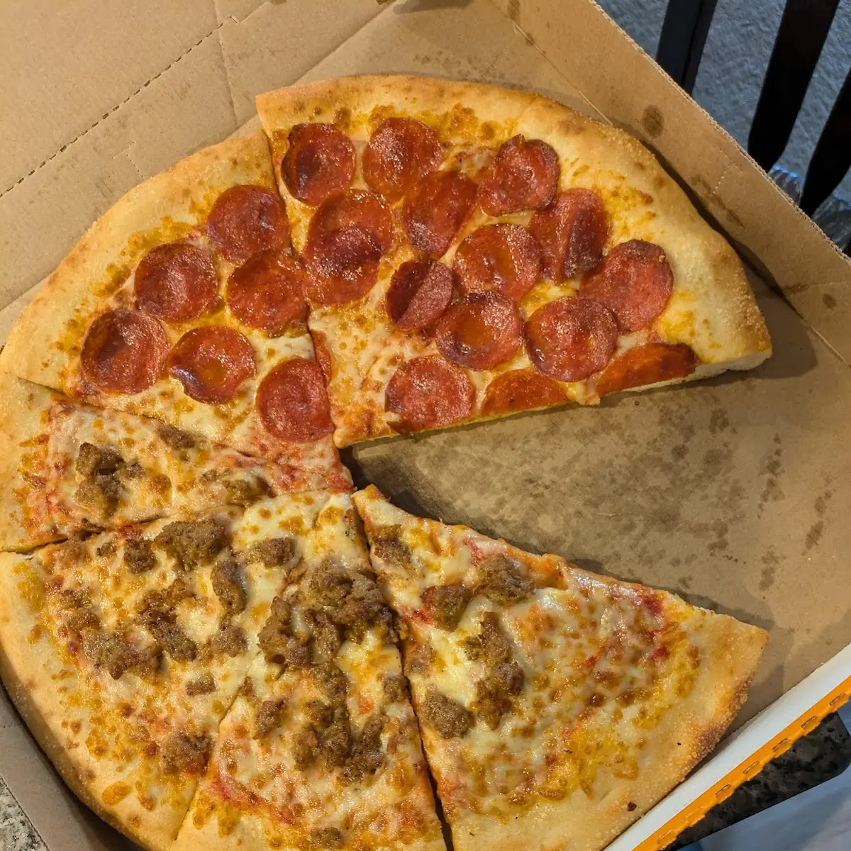 Pepperoni and Sausage Pizza