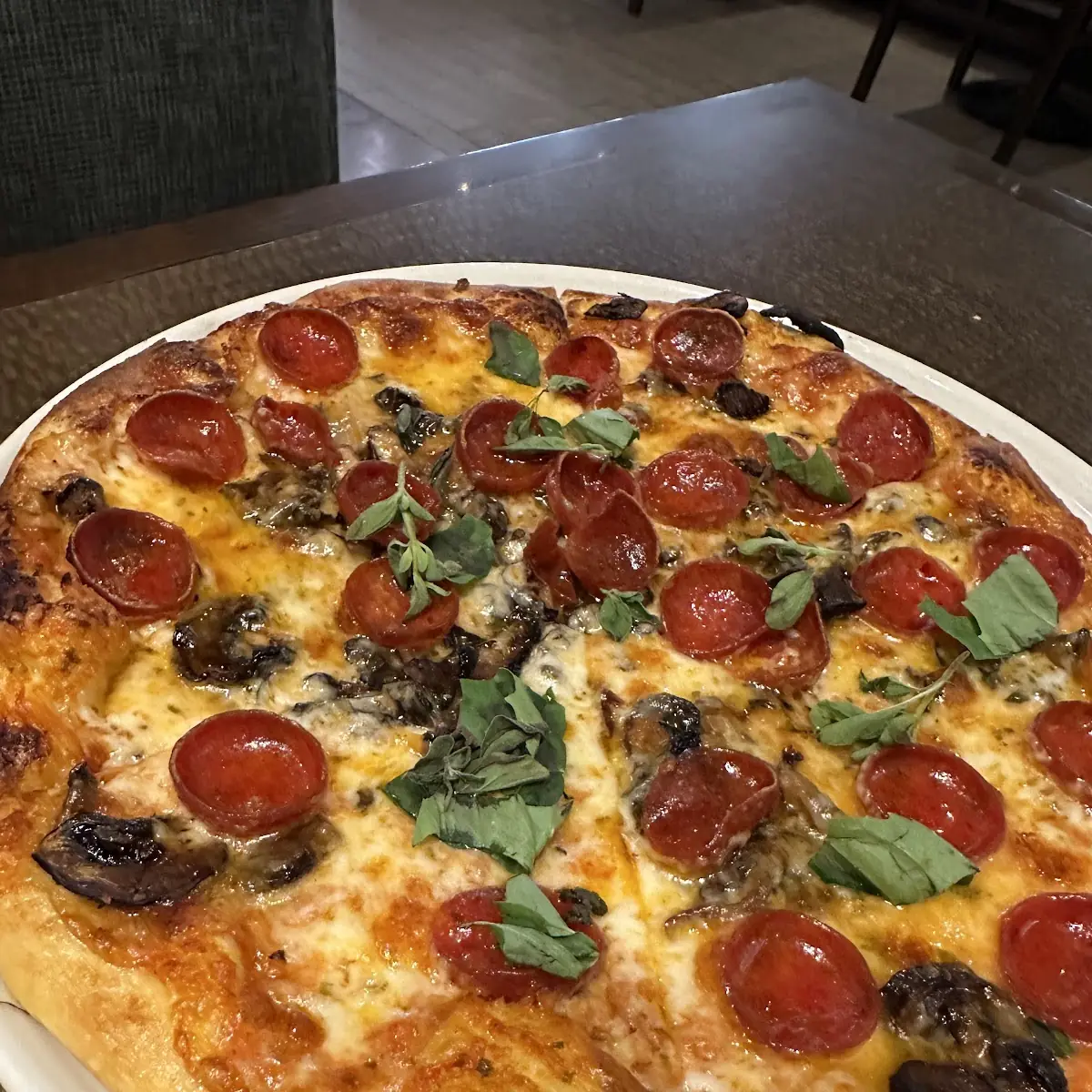 Peperoni and Mushroom Pizza