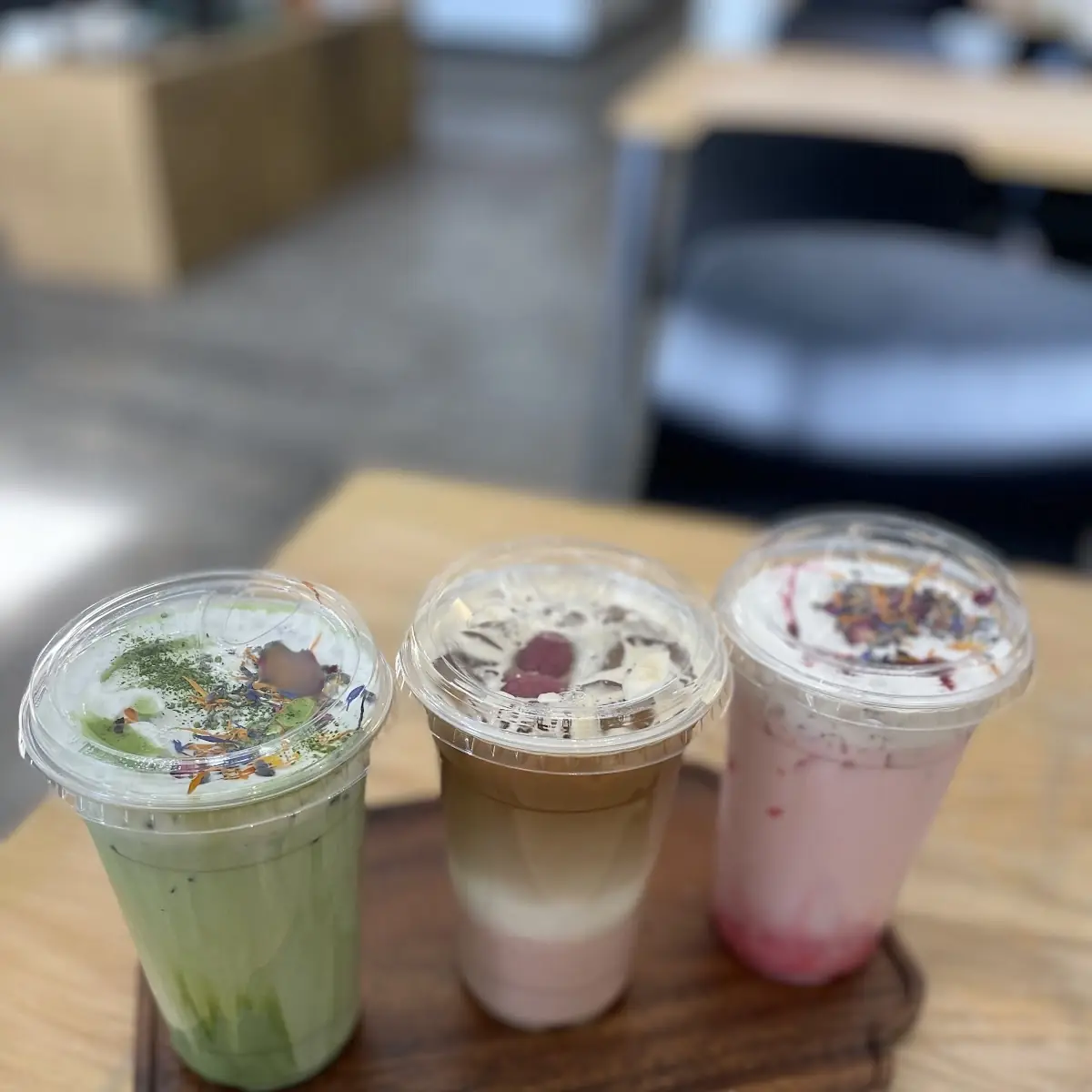 Iced Matcha Latte in Cup
