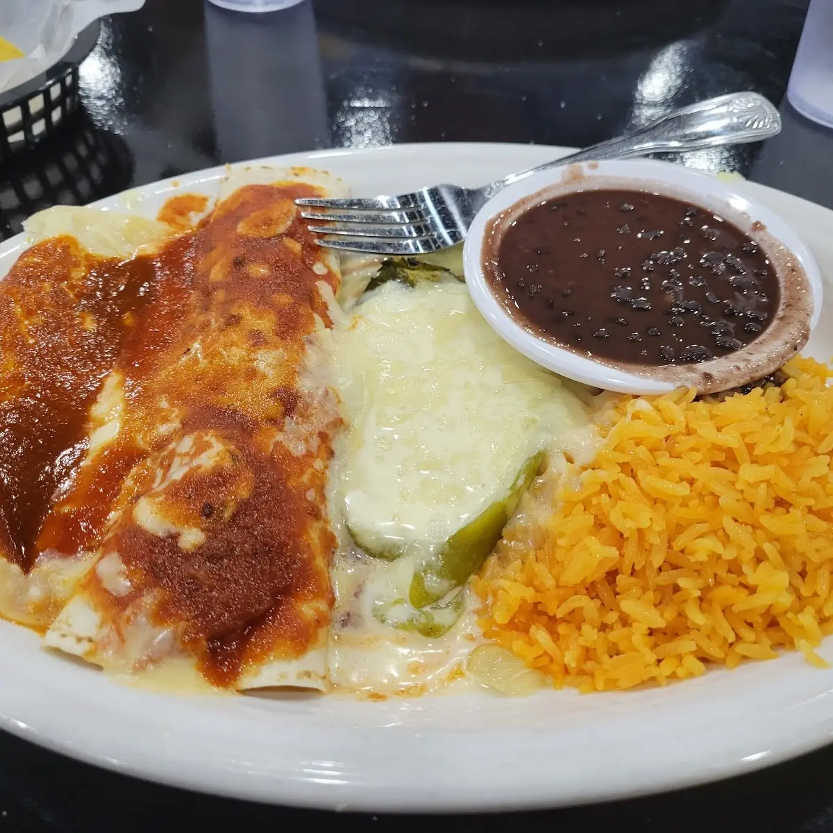 Combo -Burrito Enchilada Chili Relleno
