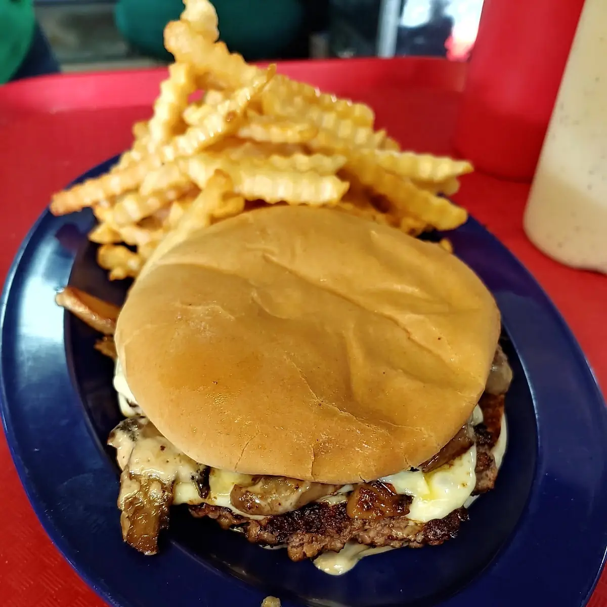 Large Double Mushroom Swiss Burger