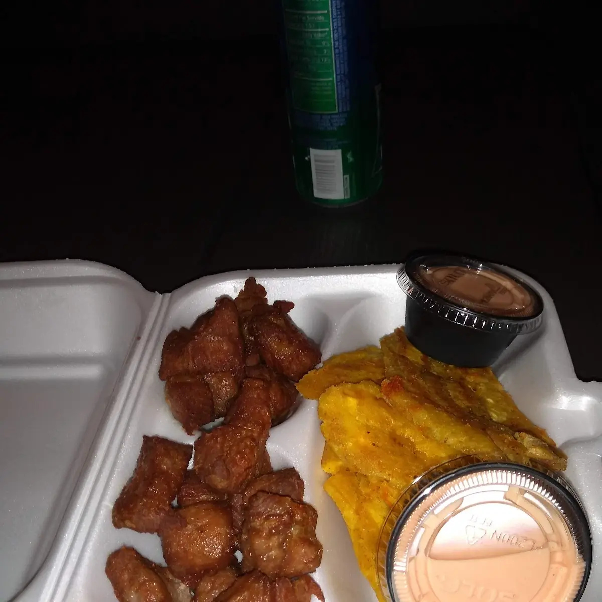 Fried Pork and Platain Tostones