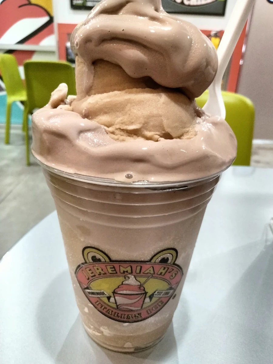 Cafe Latte with Chocolate Ice Cream