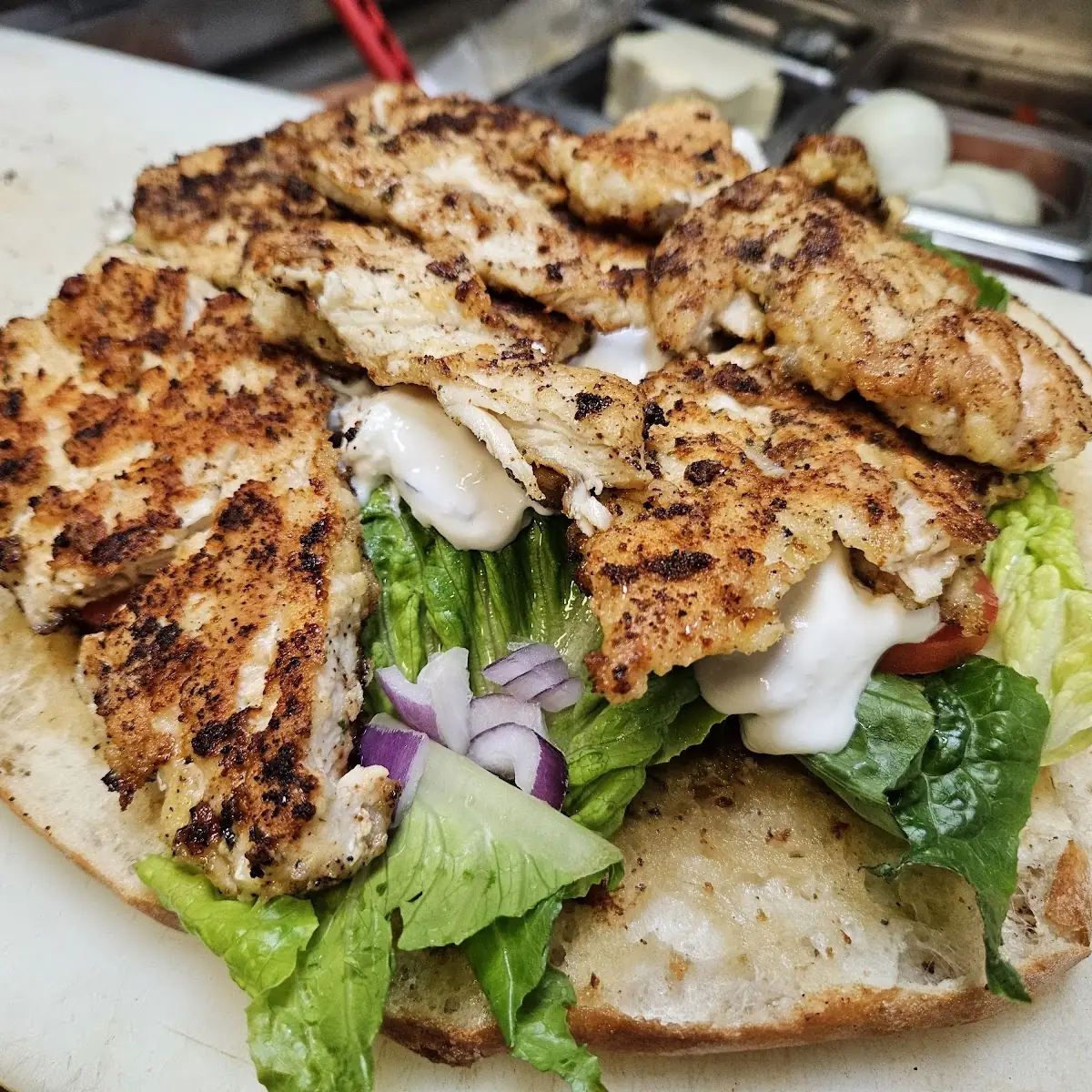 Grilled Chicken Gyro Sandwich