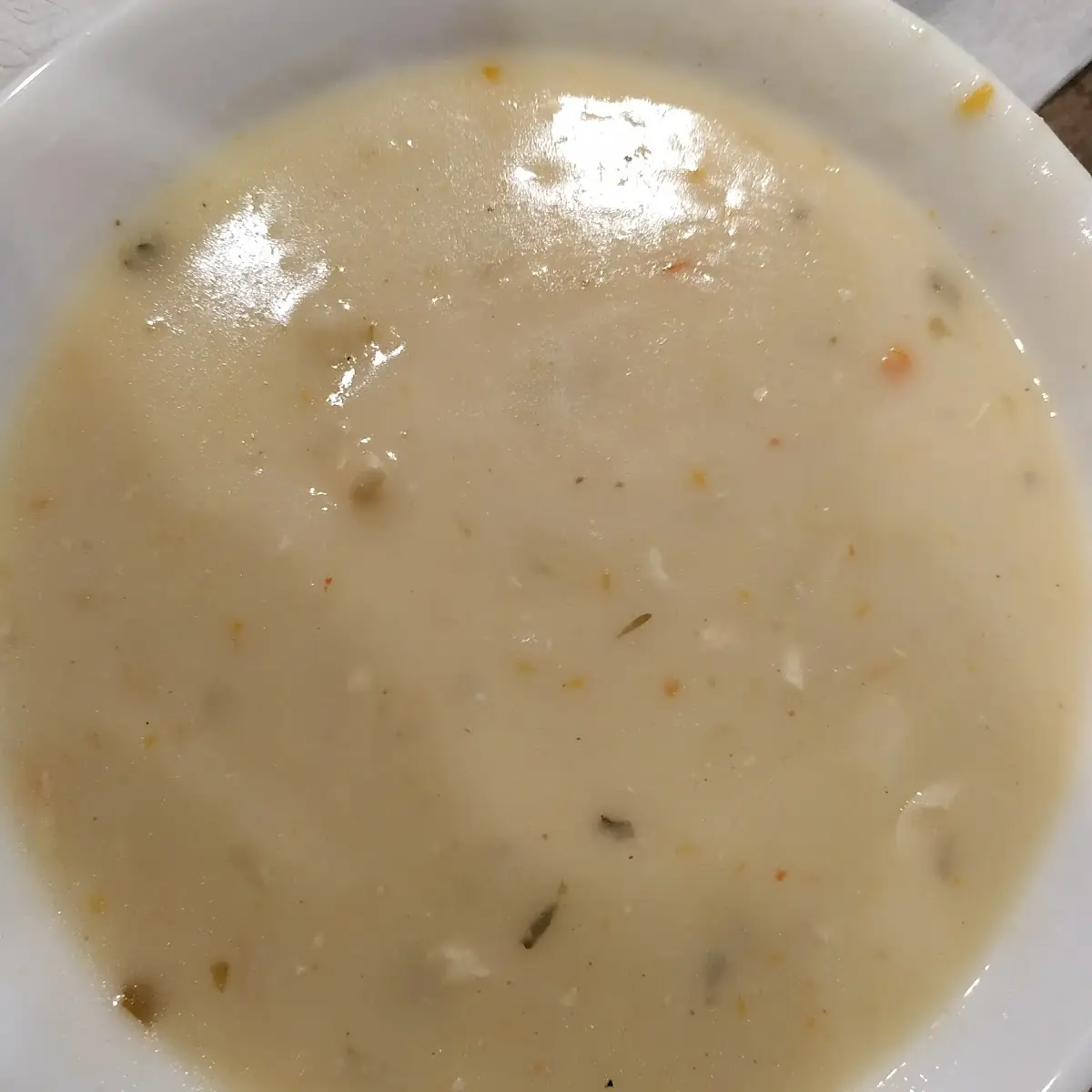 Creamy Chicken Soup with Lemon Squeeze