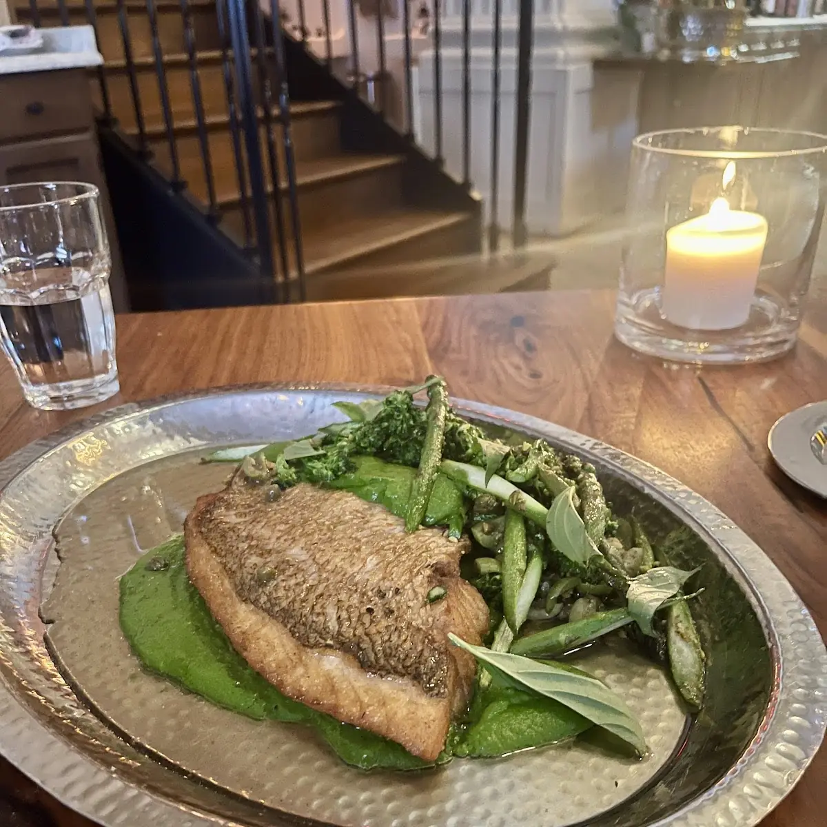 Red Snapper with Spinach