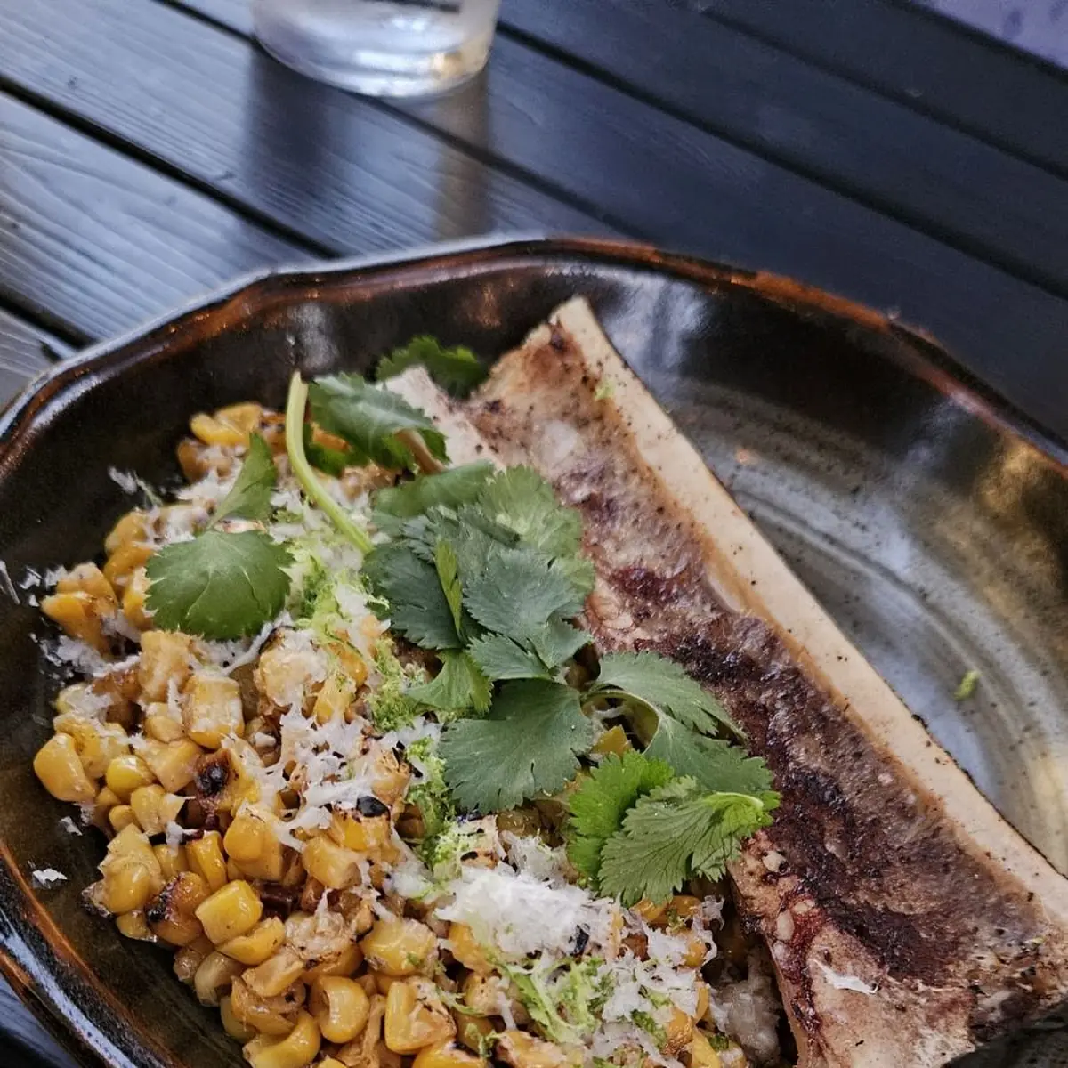 Esquites Grilled Com Bone Marrow Lime Cilantro Pecorino
