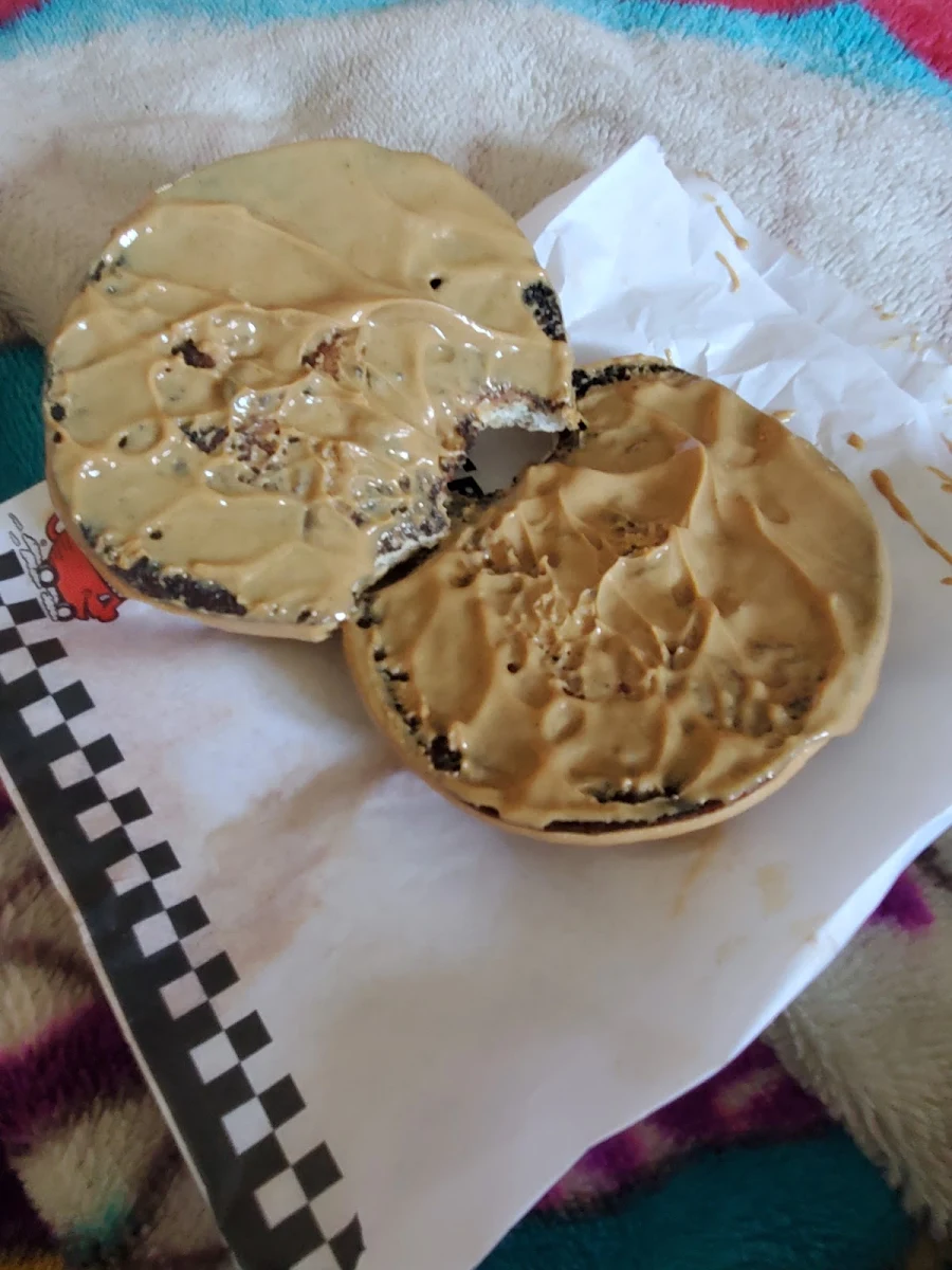 Plain Bagel with Peanut Butter