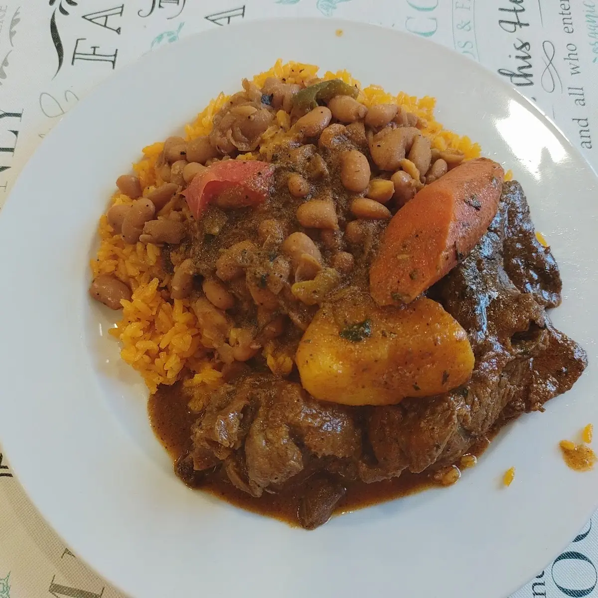 Yellow Rice Beans and Beef Stew