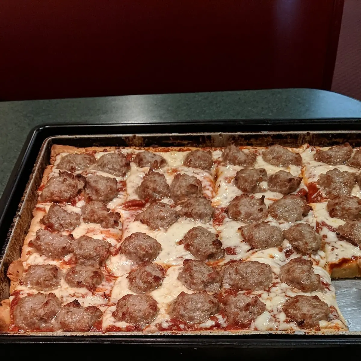 Large Sausage Pizza with Extra Sausage
