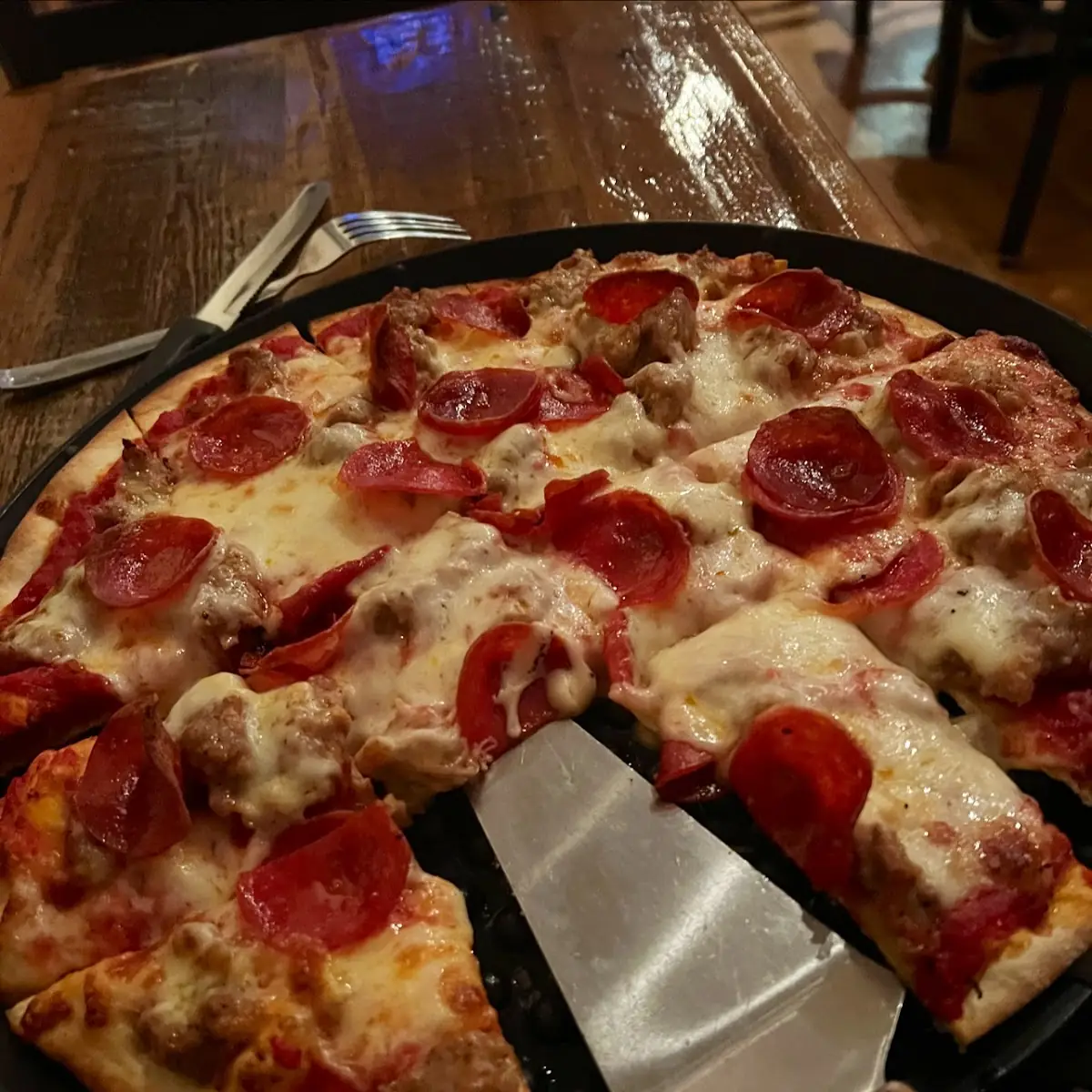 Pepperoni and Sausage Pizza