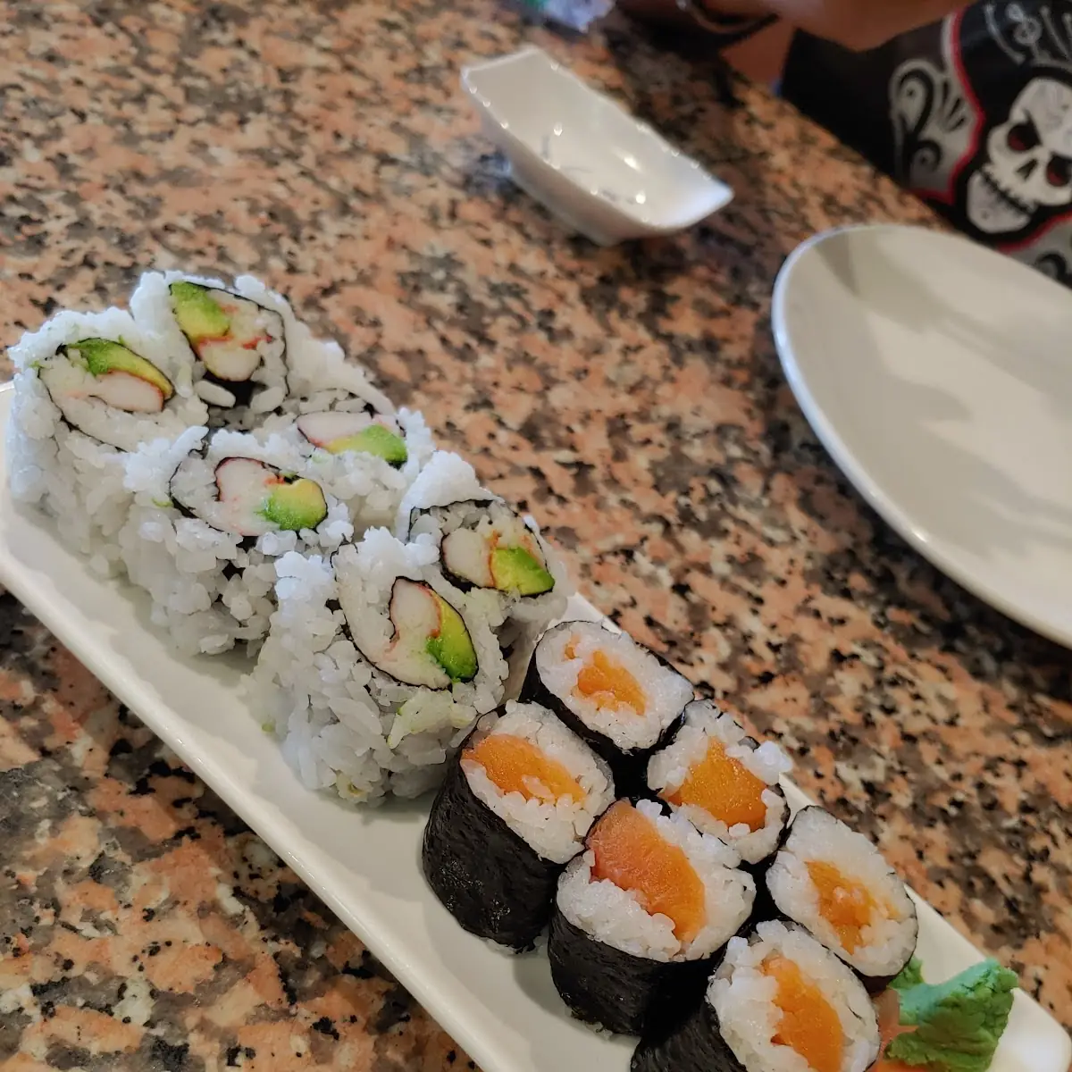 California Roll and Spicy Tuna Roll