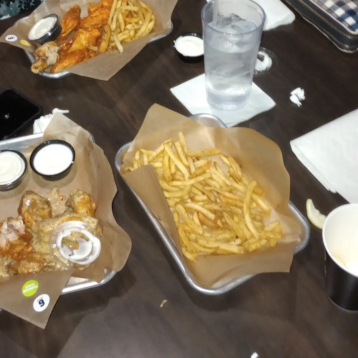 Garlic Parmesan Wings and Fries